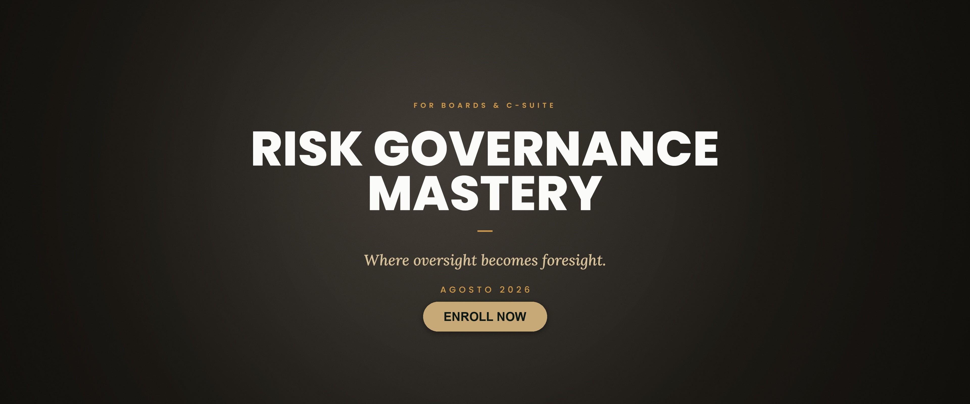 Risk Governance Mastery